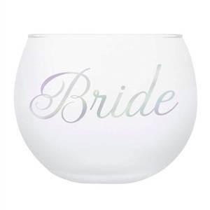 NEW SLANT COLLECTIONS "bride" roly poly glass in white